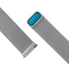 FIXED Sieťovaný nerezový remienok Mesh Strap so šírkou 22 mm pre smartwatch FIXMEST-22MM-SL, strieborný