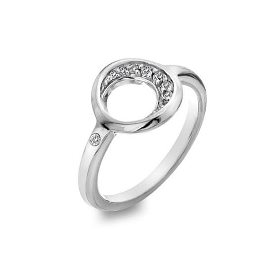 Hot Diamonds Elegantný strieborný prsteň s briliantom a topazmi Celestial DR232