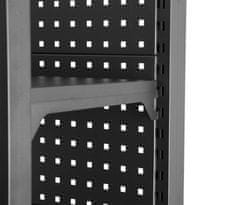 AHProfi Kovový regál s dierovanou doskou, 1200 x 458 x 2000 mm - TJA1200