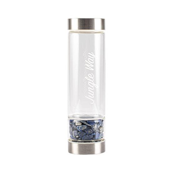 Jungle Way Dizajnová sklenená fľaša s Lapis lazuli 480 ml