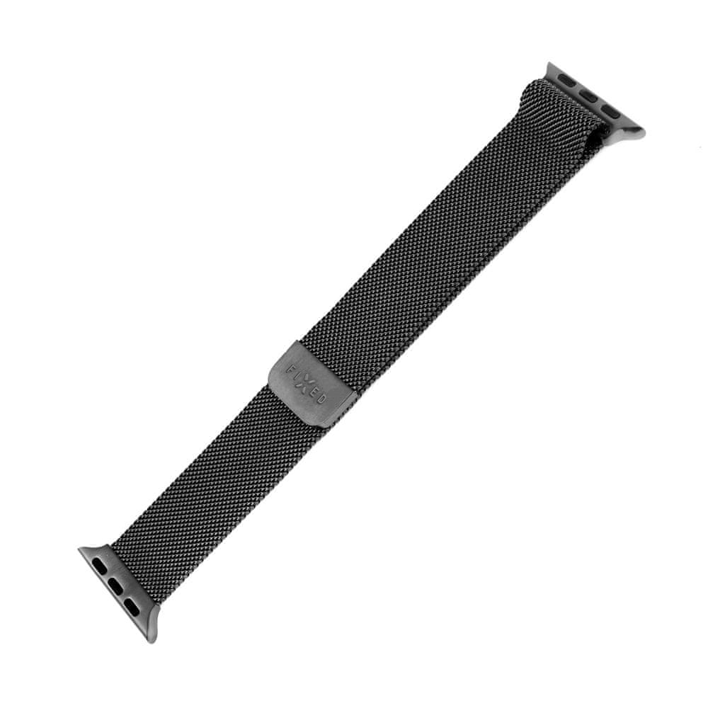 FIXED Sieťovaný nerezový remienok Mesh Strap pre Apple Watch 42/44/45mm FIXMEST-434-BK, čierny