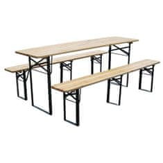 ST LEISURE EQUIPMENT Set pivný DORTMUND Standard3, stôl 175x46x77 cm, 2x lavica 175x23x47 cm, drevo 25 mm