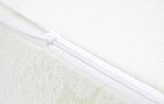 Sensillo Dojčenský vankúš - klin biely Luxe s aloe vera 30x37 cm do kočíka