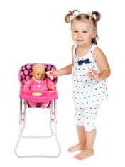 PLAYTO Jedálenská stolička pre bábiky Dorotka ružová