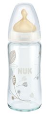 Nuk First Choice Plus 240 ml sklenená fľaša + cumlík (0-6 m)