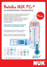 Nuk Dojčenská fľaša na učenie s kontrolou teploty 150 ml biela Biela