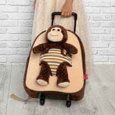 Perletti BE MY FRIEND, Detský plyšový batoh na kolieskach s odnímateľnou hračkou MEDVEDÍK, 13040