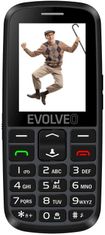 Evolveo EasyPhone EG, mobilný telefón pre seniorov s nabíjacím stojanom, čierny - zánovné