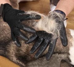 Pawly Rukavice na jemné, efektívne česanie a odstraňovanie mačacej alebo psícej srsti, 5-prstová kefa v tvare rukavice pre lepší úchop, ideálna starostlivosť pre domáce zvieratá, PawlyPremiumDUO