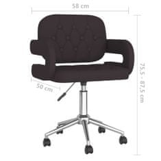 Vidaxl Otočná stolička, čierna, čalúnená koženkou