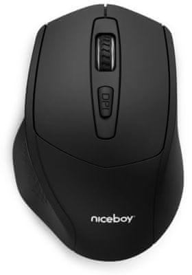 Bezdrôtová optická myš Niceboy M10 maximálna citlivosť 1 600 DPI optický senzor kancelária 