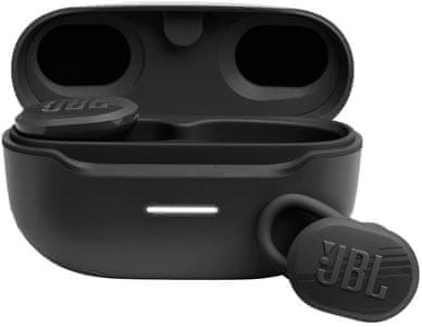 moderné slúchadlá do uší jbl endurance race tws Bluetooth technológia handsfree funkcia hlasové ovládanie nabíjací box skvelý zvuk