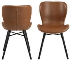 Design Scandinavia Jedálenská stolička George (súprava 2 ks), hnedá