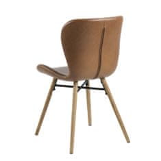 Design Scandinavia Jedálenská stolička Matylda (SET 2 ks), vintage koňaková