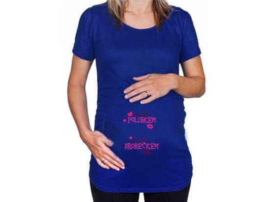 Divja Modré tehotenské tričko Začalo to bozkom CZ