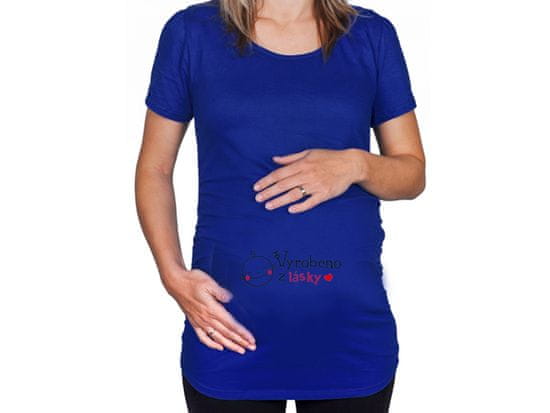Divja Modré tehotenské tričko Vyrobené z lásky CZ