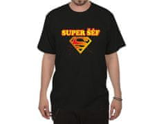 Divja Čierne tričko Super šéf - veľkosť XXXL