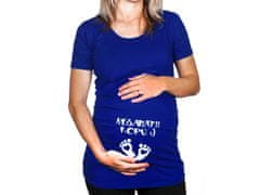 KupMa Modré tehotenské tričko Nechytať, kopem CZ