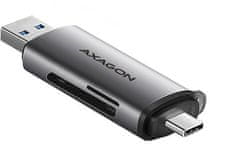 AXAGON CRE-SAC, USB3.2 Gen 1 Type-C + Type-A, externá čítačka