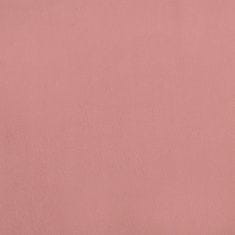 Vidaxl Kancelárske otočné kreslo, ružové, čalúnené zamatom