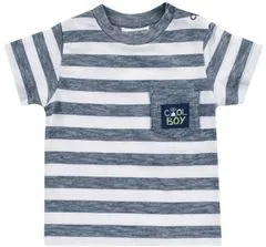 JACKY chlapčenské pruhované tričko s vreckom Cool Bear 1212130 biela 56