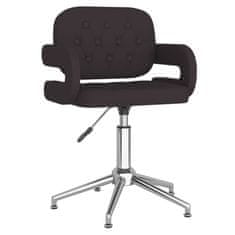 Vidaxl Otočná stolička, čierna, čalúnená koženkou