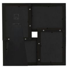 Vidaxl Kolážový fotorámik na 4 fotky (10x15 cm) čierny MDF