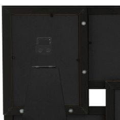 Vidaxl Kolážový fotorámik na 4 fotky (10x15 cm) čierny MDF