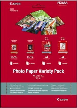 Canon Foto papier VP-101, A4, 10x15 cm, Variety pack (0775B079)