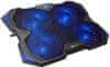 C-Tech chladiace podložka Zefyros (GCP-01B), casual gaming, 17,3", modré podsvietenie