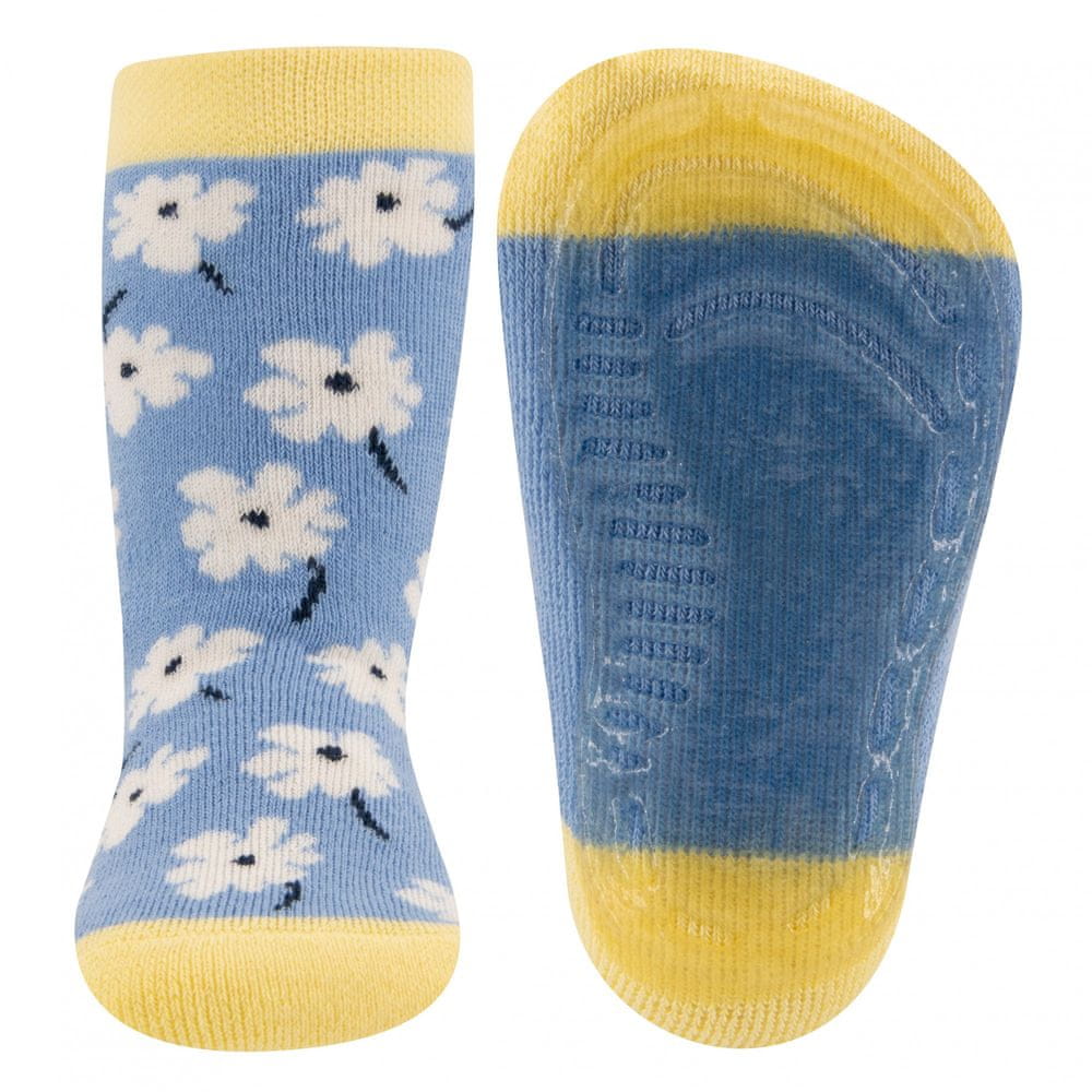 EWERS dievčenské protišmykové ponožky ABS - kvetina 221210 modrá 27 - 28