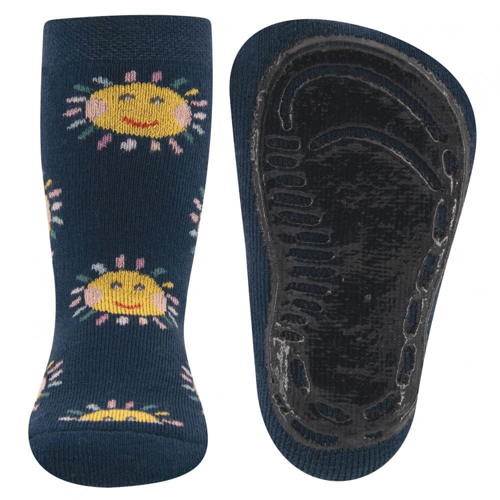 EWERS dievčenské protišmykové ponožky ABS - slnko 221211 tmavomodrá 29 - 30
