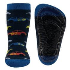 EWERS chlapčenské protišmykové ponožky ABS - autá 221215 tmavo modrá 18-19