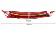 AFF  Hamaka Hojdacia sieť 80 x 200 cm červené pruhy