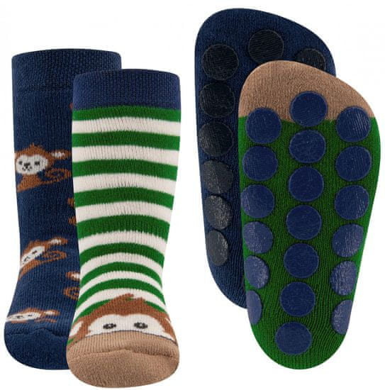 EWERS chlapčenský 2pack protišmykových ponožiek ABS - opice 225077_1