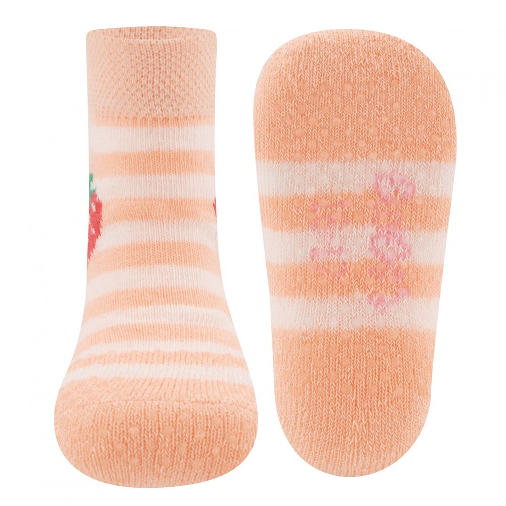 EWERS dievčenské ponožky s protišmykom - jahoda 225076 lososová 17-18