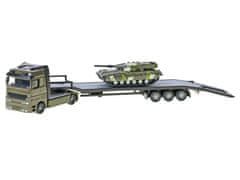 2-Play Dopravný vojenský transportér 25 cm kovový s obrnenými vozidlami voľný chod 2ks v krabici