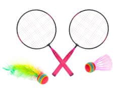 Mikro Trading Badmintonové rakety Gametime 44x22 cm 2 ks s košíčkami 2 ks