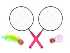 Mikro Trading Badmintonové rakety Gametime 44x22 cm 2 ks s košíčkami 2 ks
