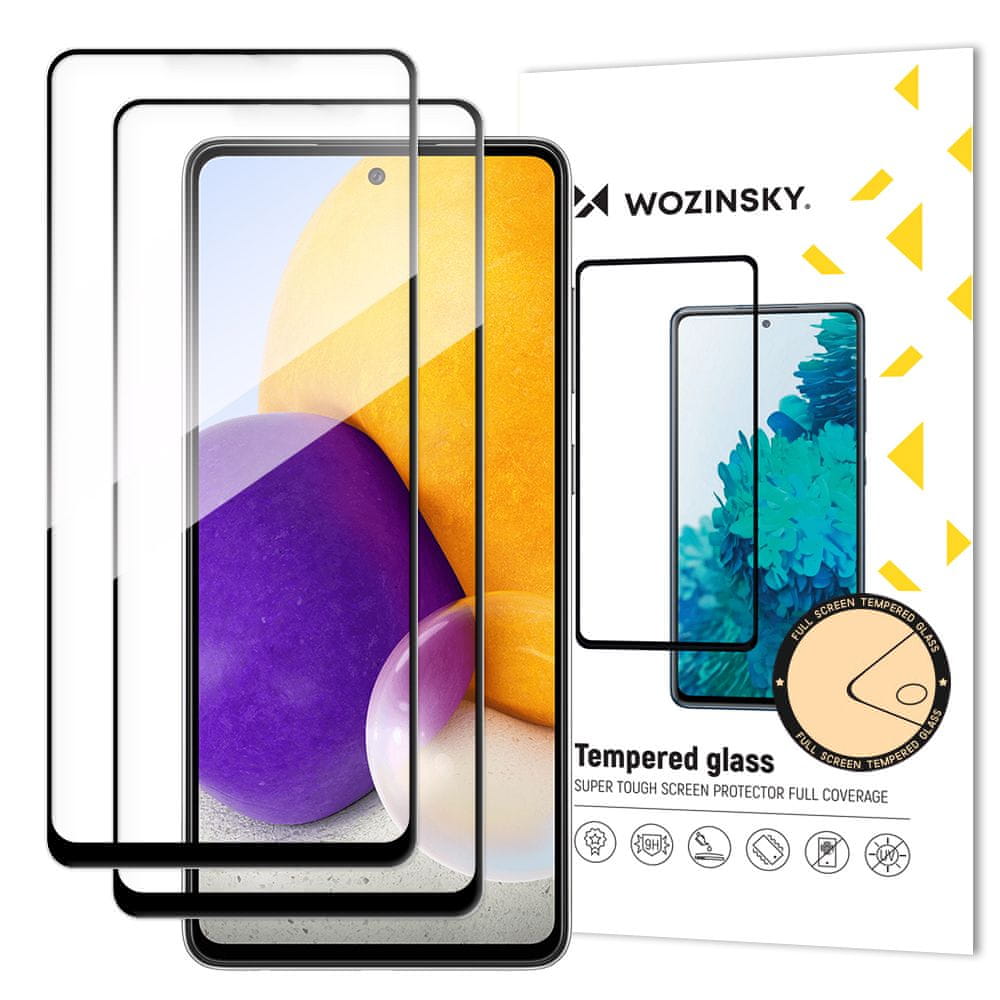 WOZINSKY 2x Wozinsky ochranné tvrdené sklo pre Samsung Galaxy A72 4G/Galaxy A72 5G/Galaxy A72 - Čierna KP12800