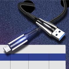 ColorWay Kábel USB MicroUSB (zink alloy + LED) 2.4A 1m - black