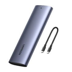 Ugreen CM400 externý box pre SSD disk M.2 USB 3.2 Gen 2 + kábel USB-C 0.5m, sivý