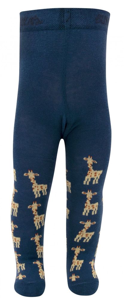 EWERS dětské punčocháče s žirafou s certifikátem GOTS 905267 tmavo modrá 68