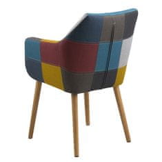 Design Scandinavia Konferenčná / jedálenská stolička s opierkami Marte, patchwork