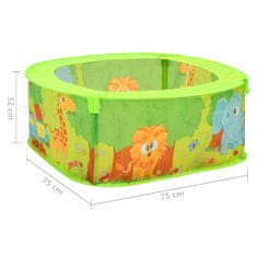 Vidaxl Loptičkový bazén s 50 loptičkami pre deti 75x75x32 cm
