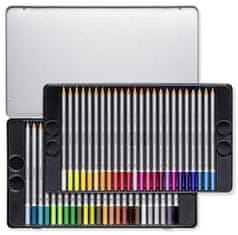 Staedtler Akvarelové pastelky "Karat", sada, kovová krabička, 48 farieb, 125 M48