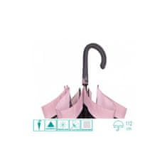 Perletti Dámsky automatický dáždnik COLOR BORDER / ružová obruba, 21695