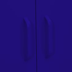 Vidaxl Úložná skrinka námornícka modrá 80x35x101,5 cm oceľ