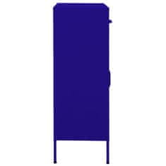 Vidaxl Zásuvková skrinka námornícka modrá 80x35x101,5 cm oceľ