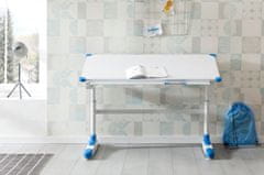Bruxxi Pracovný stôl Alia, 119 cm, biela/modrá